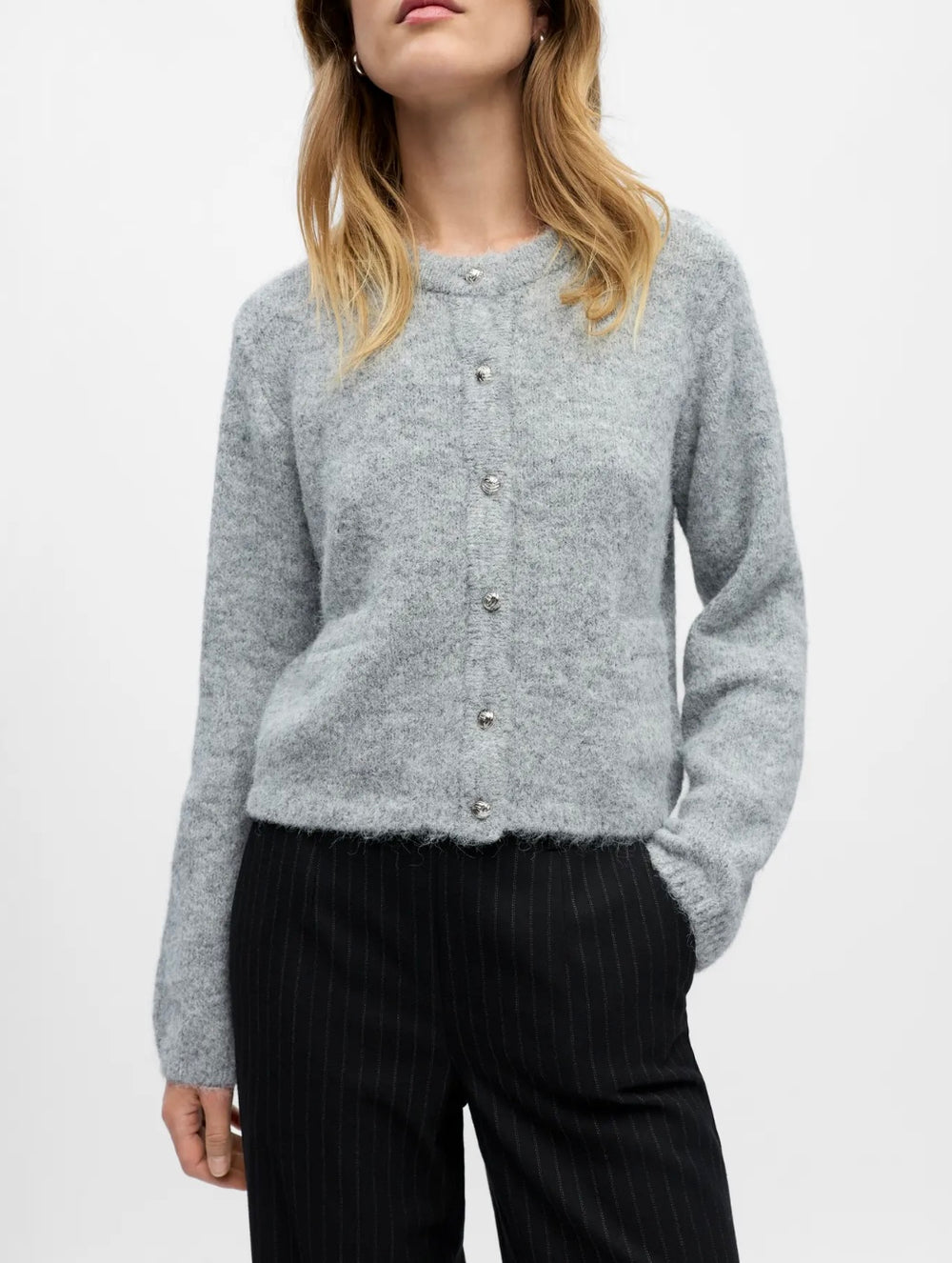 OBJSAGGIA CARDIGAN GRÅ